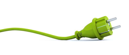 Green power plug - curve
